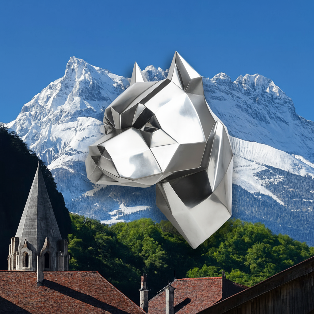 Tête de Pitbull Polygonale