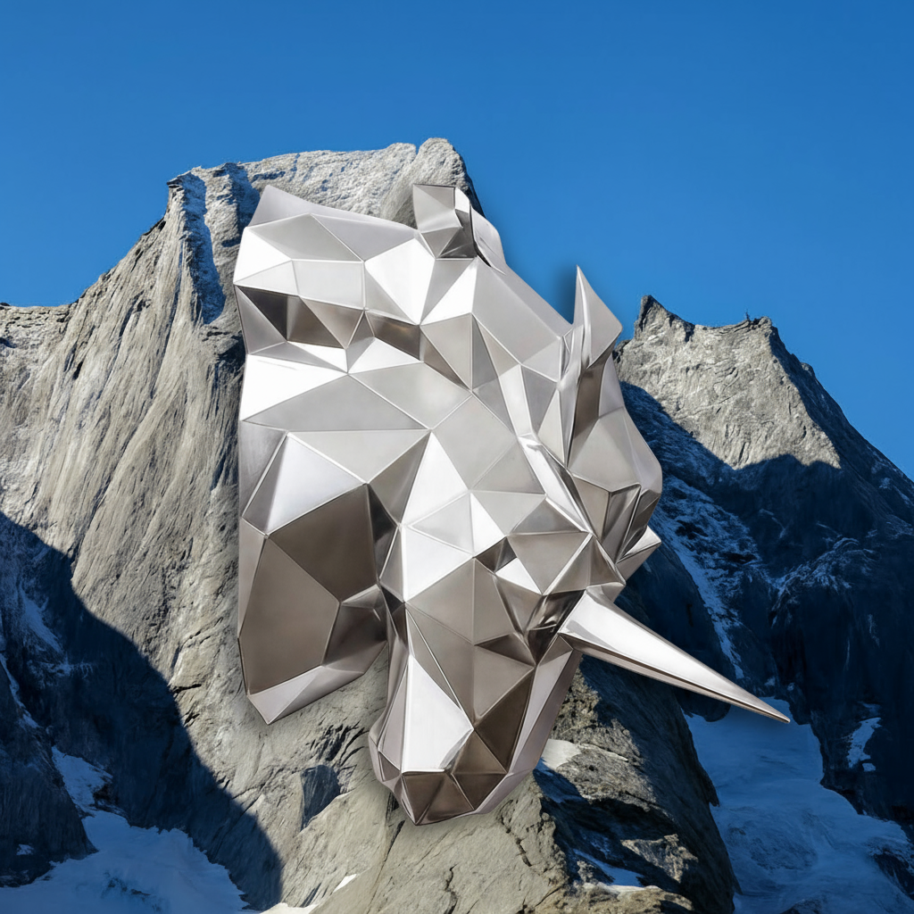 Tête de Licorne Polygonale